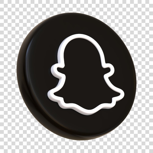Icono de Snapchat aislado en fondo blanco Logotipo fantasma Aplicación de redes sociales signo de logotipo de botón redondo