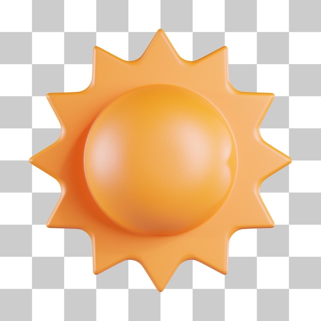 Icono de sol 3d