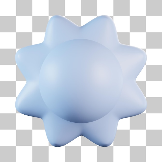 Icono del sol en 3D