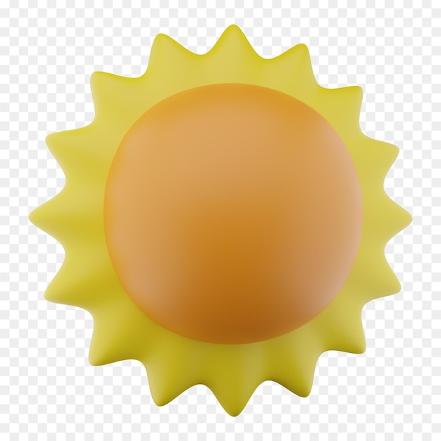 PSD icono del sol en 3d