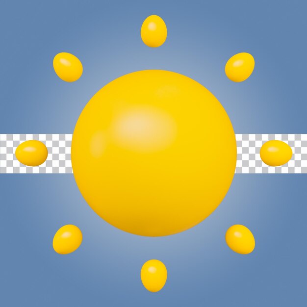 PSD icono de sol 3d