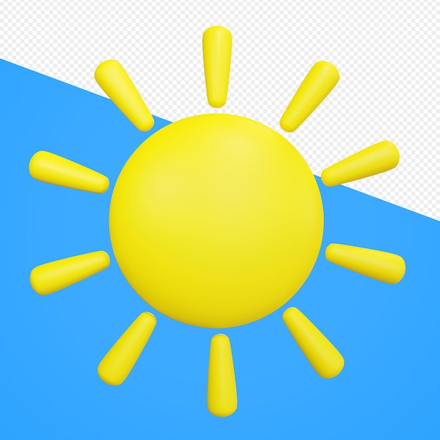 icono de sol 3d