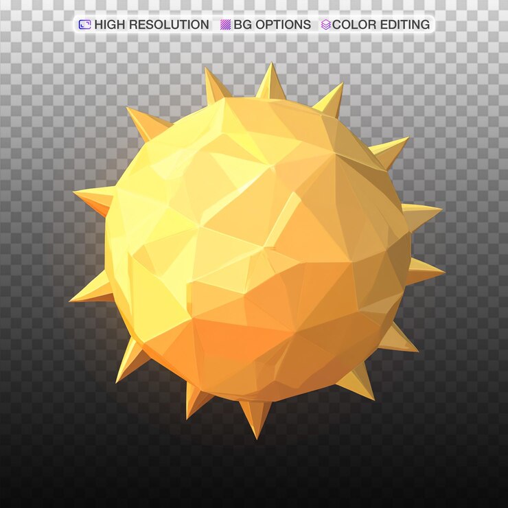 PSD icono del sol minimalista en fondo negro