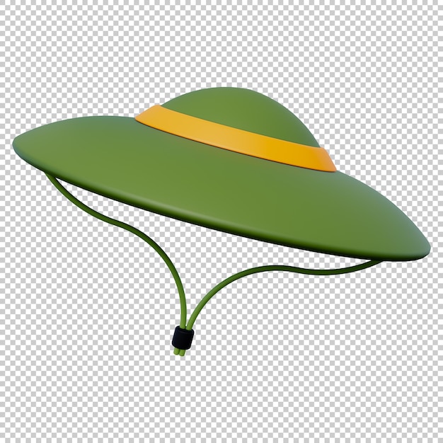 Icono de sombrero de campamento en 3D