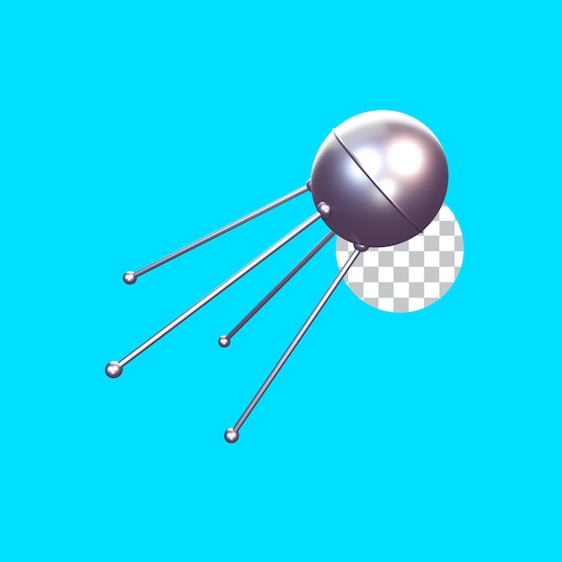 PSD icono del sputnik en 3d