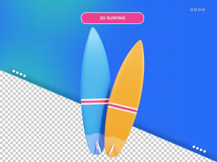PSD el icono de surf 3d