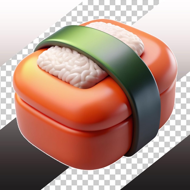 PSD icono de sushi japonés tradicional aislado ilustración de renderizado 3d