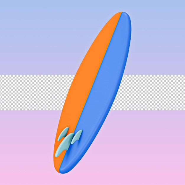 icono de tabla de surf 3d