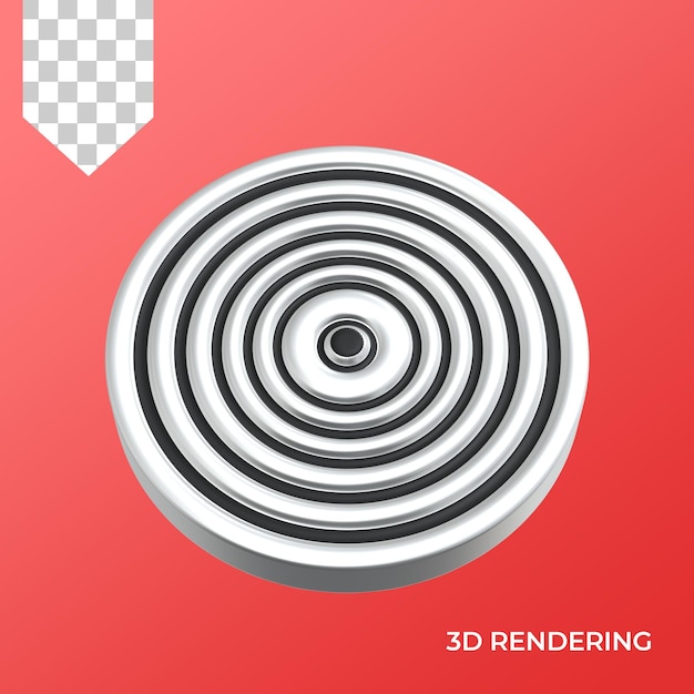 Icono de tablero de destino de renderizado 3D Psd Premium