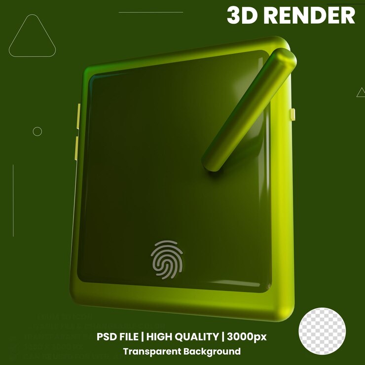 PSD icono de tableta 3d
