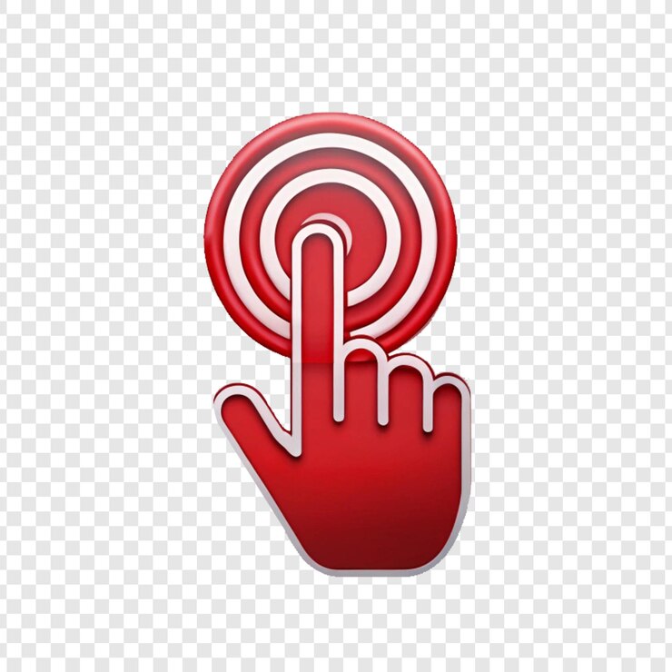 PSD icono táctil aislado en un fondo transparente