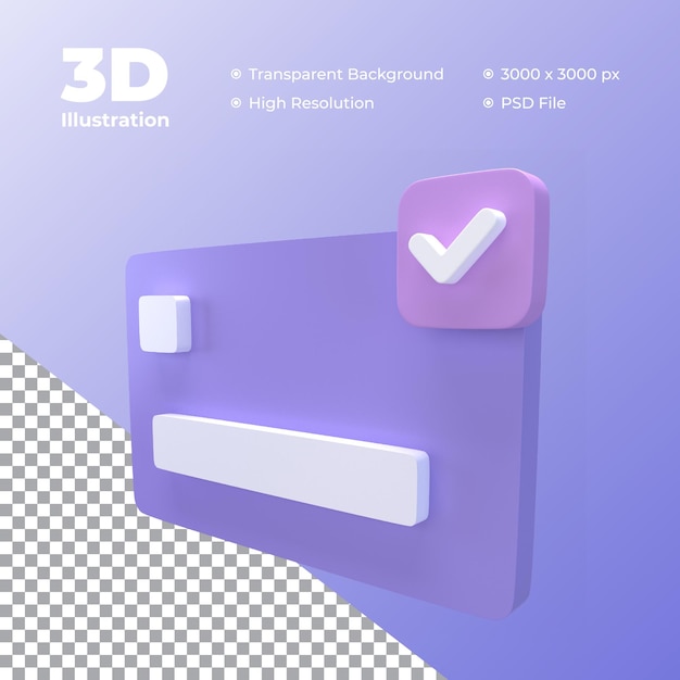 Icono de tarjeta de crédito 3d