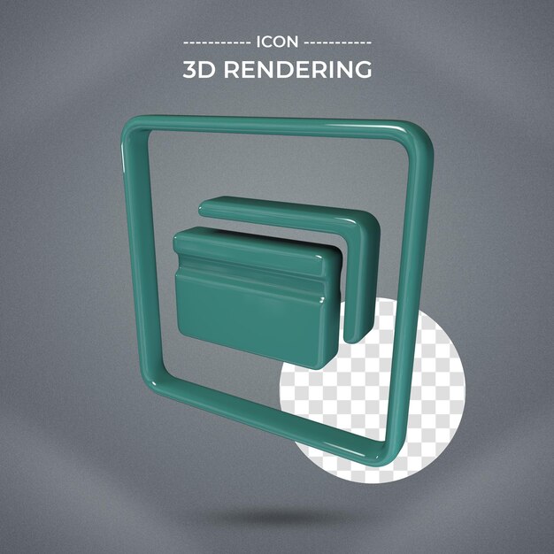 Icono de tarjeta de crédito realista representación 3d fondo transparente