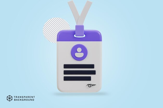 PSD icono de tarjeta de plástico de tarjeta de identificación de licencia de conducir 3d