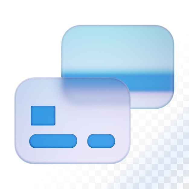 Icono de tarjetas 3D