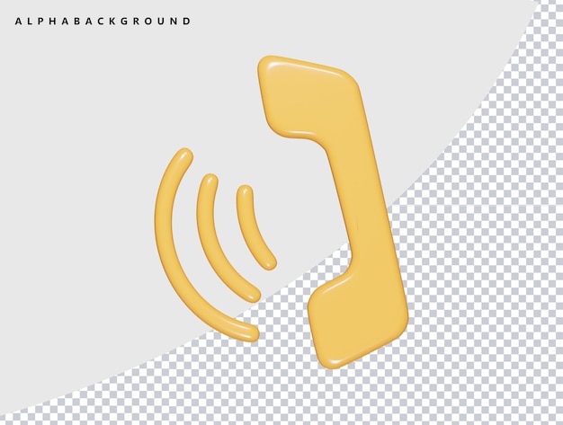 Icono de teléfono ilustración 3d