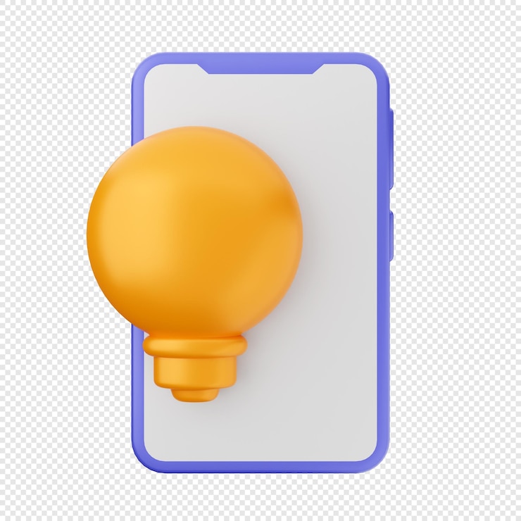 PSD icono de teléfono inteligente en 3d ilustración
