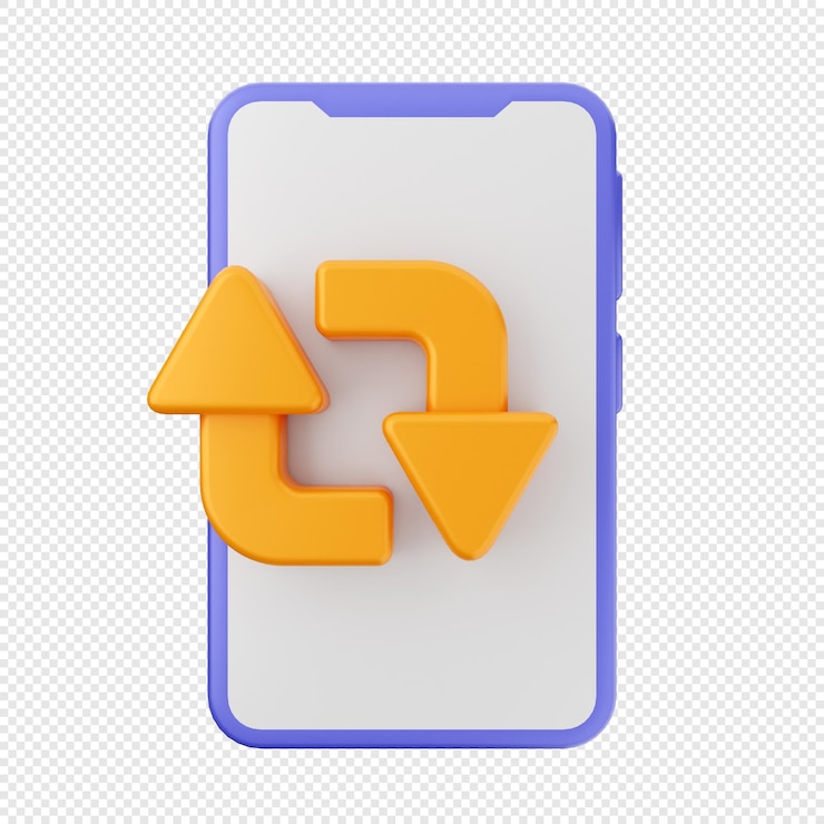 PSD icono de teléfono inteligente en 3d ilustración