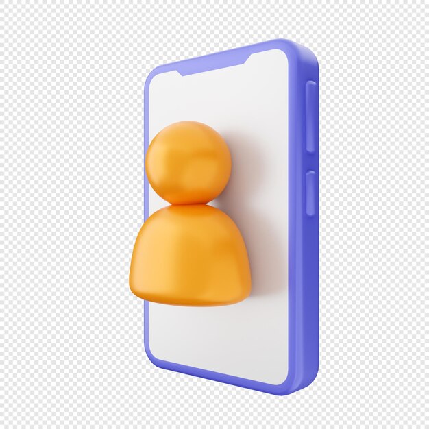 Icono de teléfono inteligente en 3D Ilustración