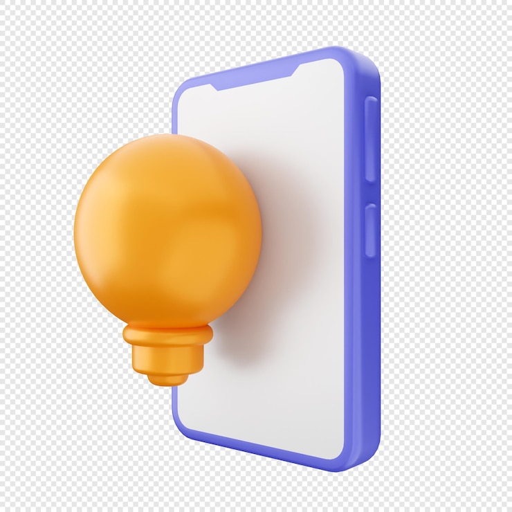 PSD icono de teléfono inteligente en 3d ilustración