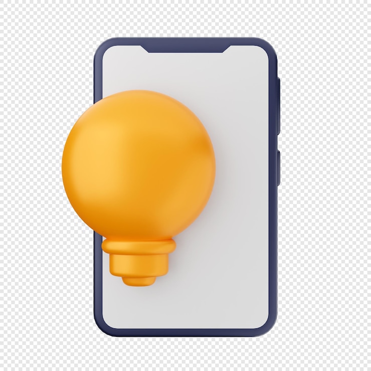 PSD icono de teléfono inteligente en 3d ilustración