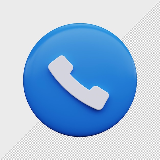 Icono de teléfono render 3d PSD Premium