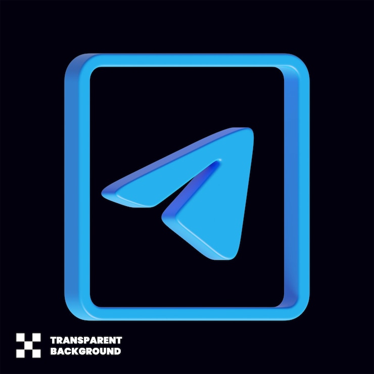 PSD el icono de telegram en 3d