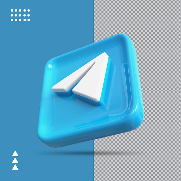 PSD icono de telegrama 3d