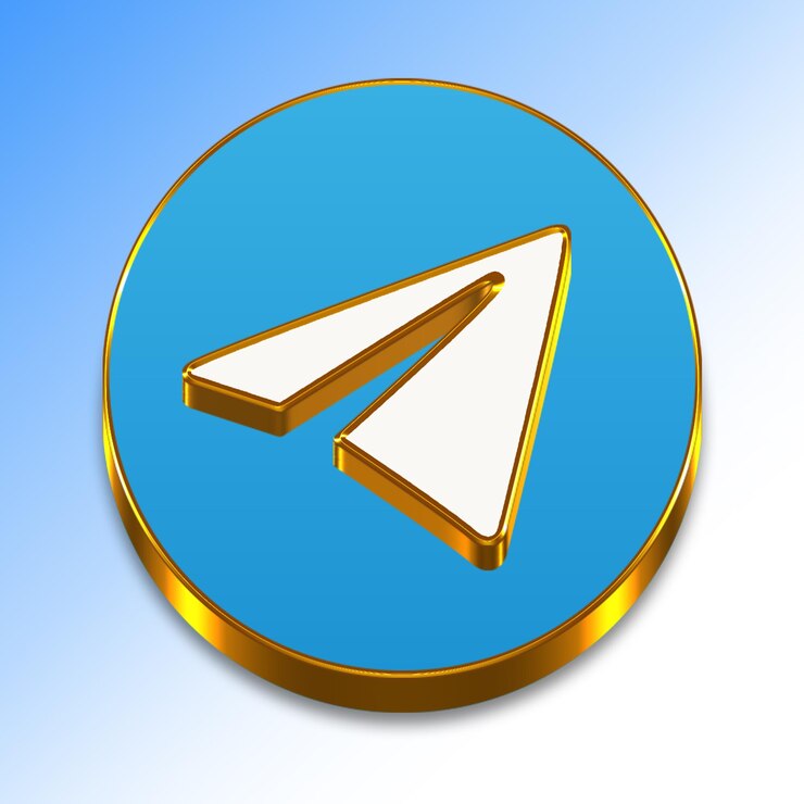 PSD icono de telegrama 3d