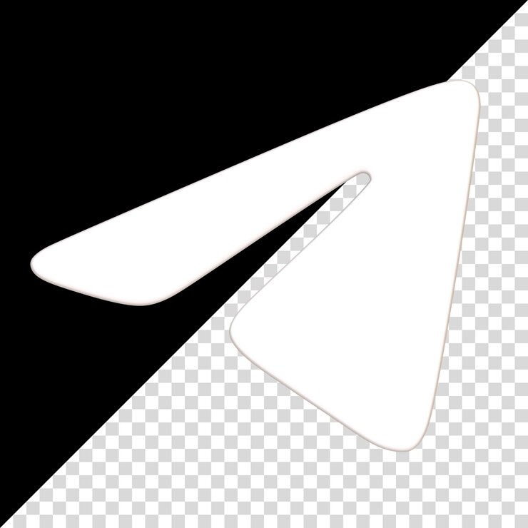 PSD icono de telegrama aislado sobre fondo negro avión de papel signo del logotipo del botón de la aplicación de redes sociales