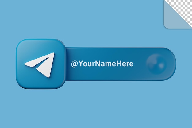 Icono de telegrama de redes sociales 3d