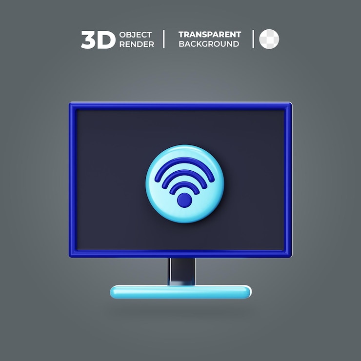 PSD icono de televisión inteligente 3d
