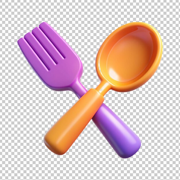 PSD el icono del tenedor y la cuchara png