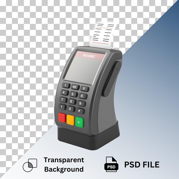 PSD icono del terminal de pago de la máquina pos con capa ultra