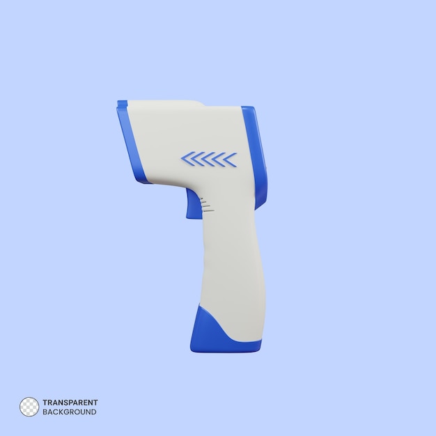 PSD icono de termómetro médico aislado 3d render ilustración