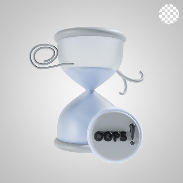 Icono de tiempo fuera 3D