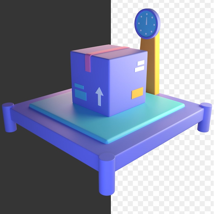 PSD icono de tienda en línea 3d