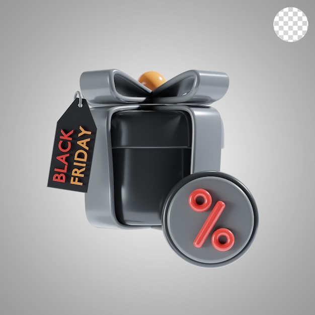 PSD icono de la tienda de regalos en 3d