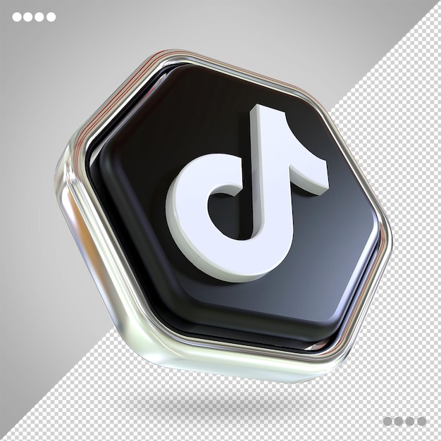 Icono de tiktok concepto de redes sociales render 3d