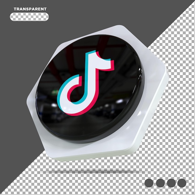 Icono de tiktok redes sociales concepto 3d