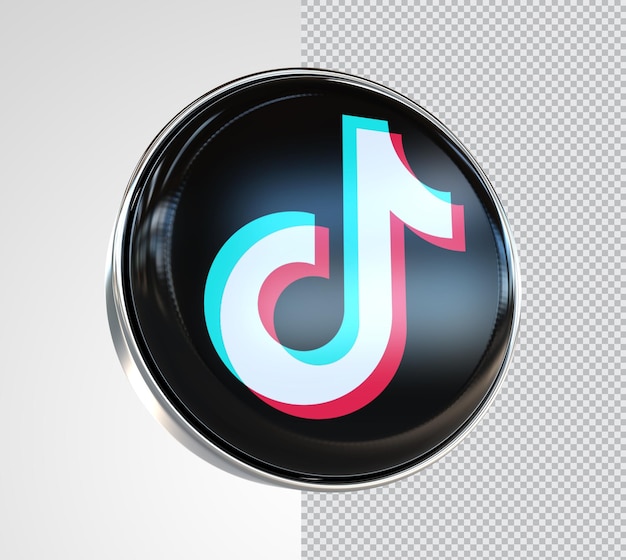 PSD icono de tiktok representación 3d