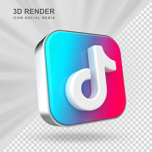 Icono tiktok social media 3d