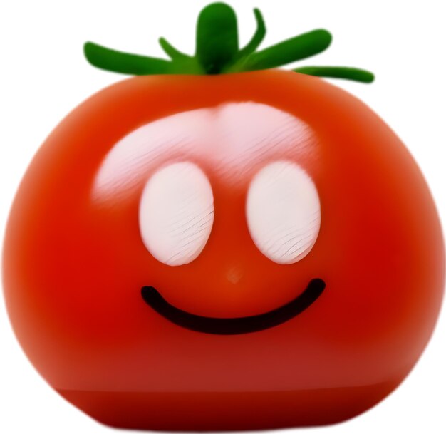 PSD el icono del tomate de dibujos animados