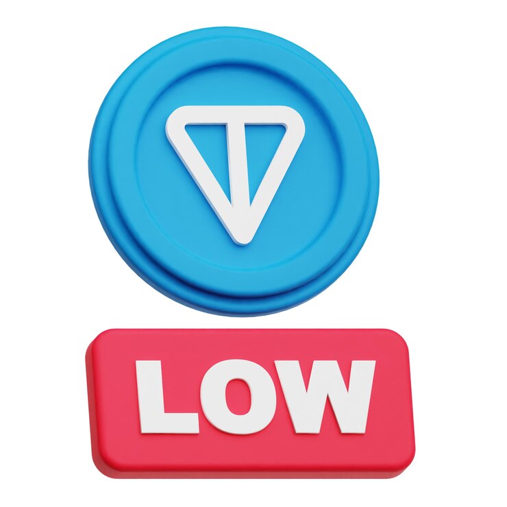 PSD icono toncoin 3d aislado en el fondo blanco