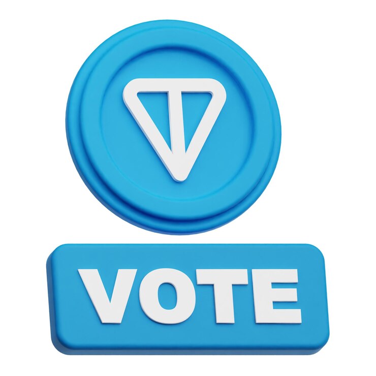 PSD icono toncoin 3d aislado en el fondo blanco