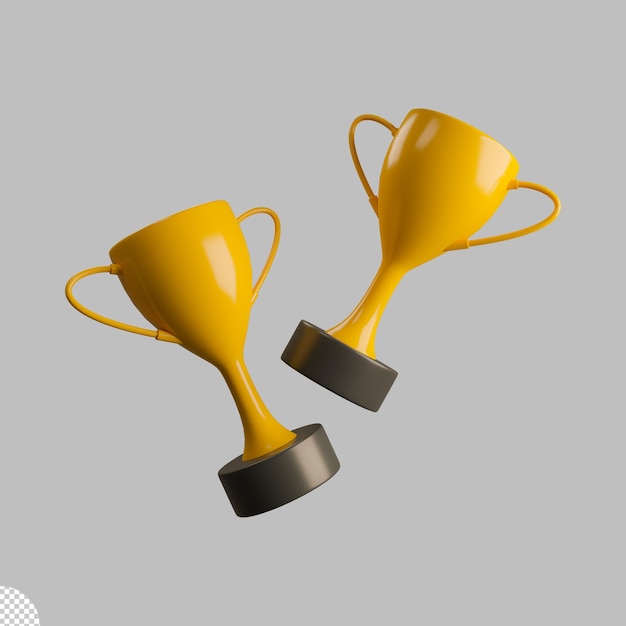 Icono de trofeo 3d aislado