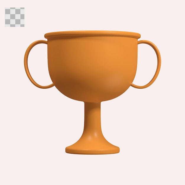 Icono de trofeo ganador 3d