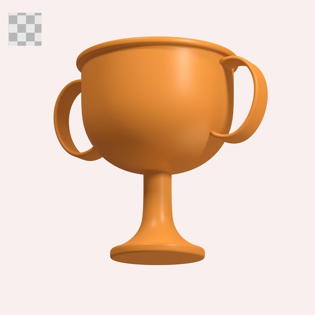 PSD icono de trofeo ganador 3d