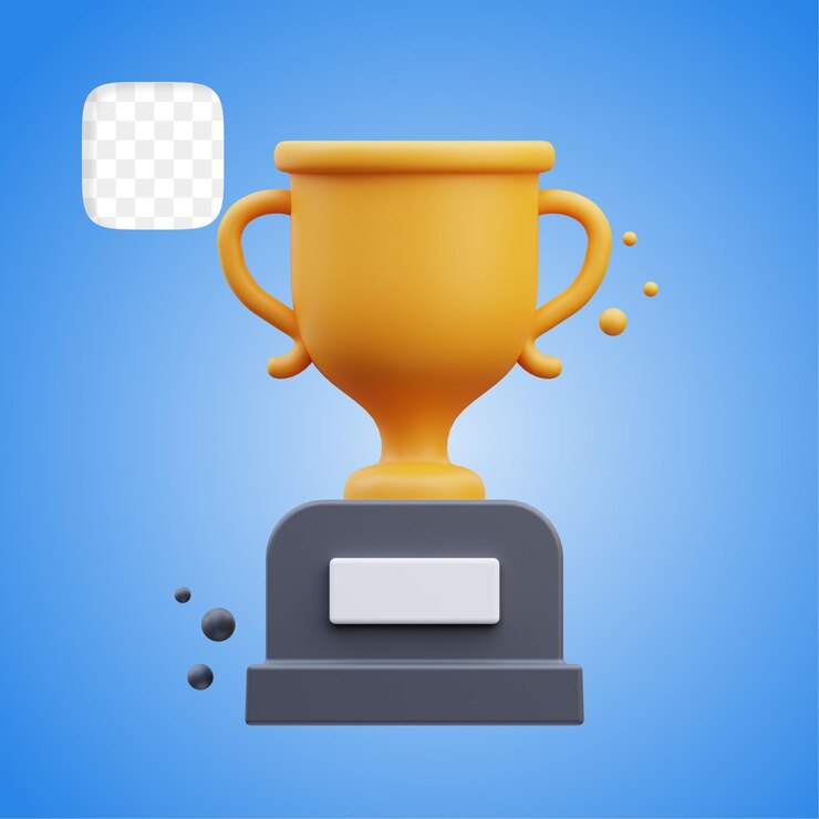 PSD icono de trofeo de regreso a la escuela ilustración 3d