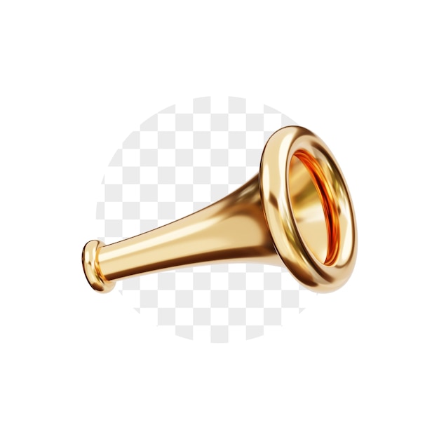 Icono de la trompeta 3D Premium para PSD